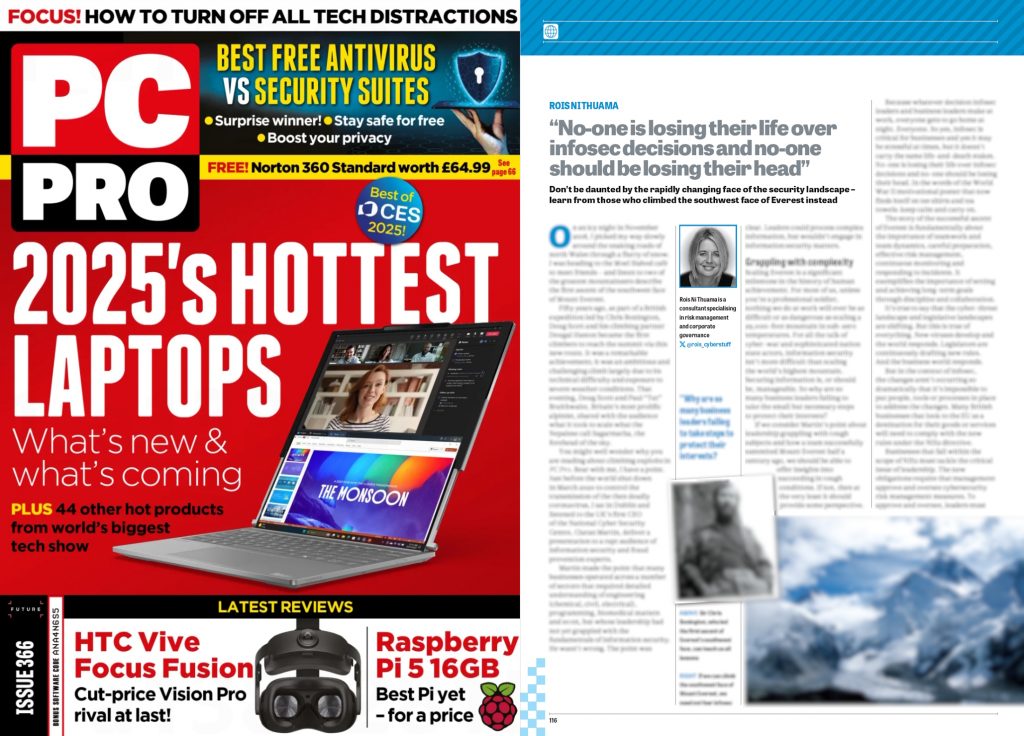 Don’t be daunted by the rapidly changing face of the security landscape – learn from those who climbed the southwest face of Everest instead.